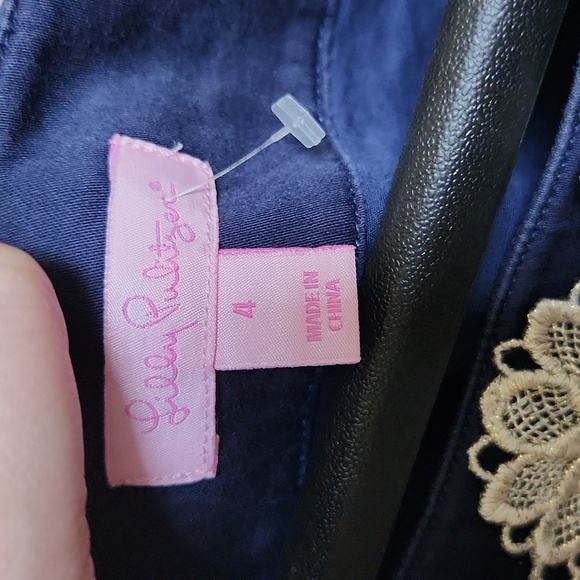 LILY PULITZER NAVY FLORAL DRESS 4 - Picture 4 of 9